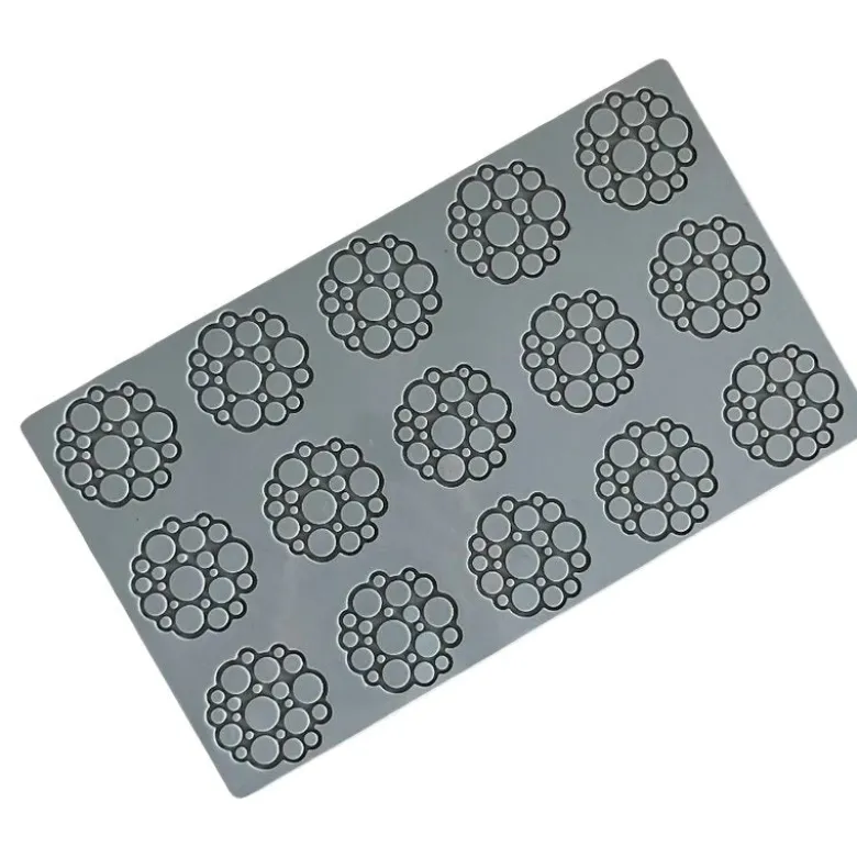 15 Forme - Pavoni Circles 2 Stampo Decorazioni Fiori In Silicone