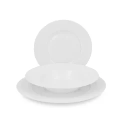 H&H Altea Servizio Piatti In Porcellana - Set 18 Pz