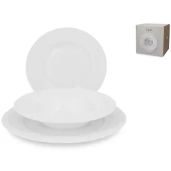H&H Altea Servizio Piatti In Porcellana - Set 18 Pz