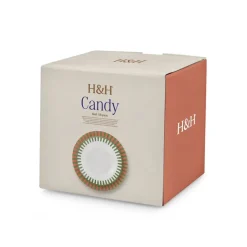 H&H Candy Servizio Piatti In Porcellana - Set 18 Pz
