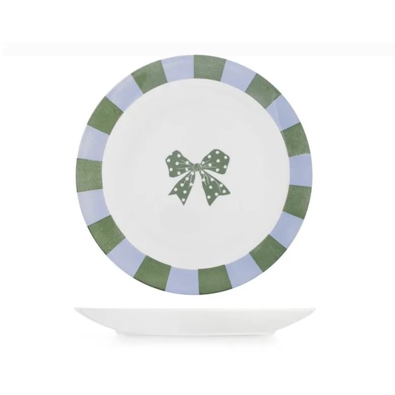 H&H Coupe Minty Servizio Piatti In Porcellana - Set 18 Pz