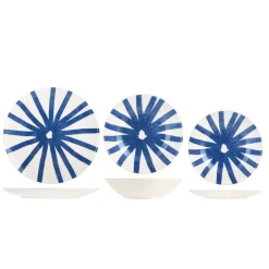 H&H Coupe Rodi Servizio Piatti In Stoneware - Set 18 Pz