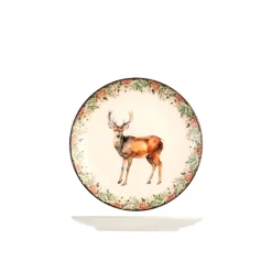 H&H Montana Servizio Tavola Decorato In Stoneware Set 18 Pz