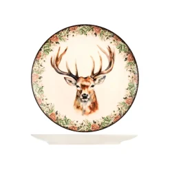 H&H Montana Servizio Tavola Decorato In Stoneware Set 18 Pz