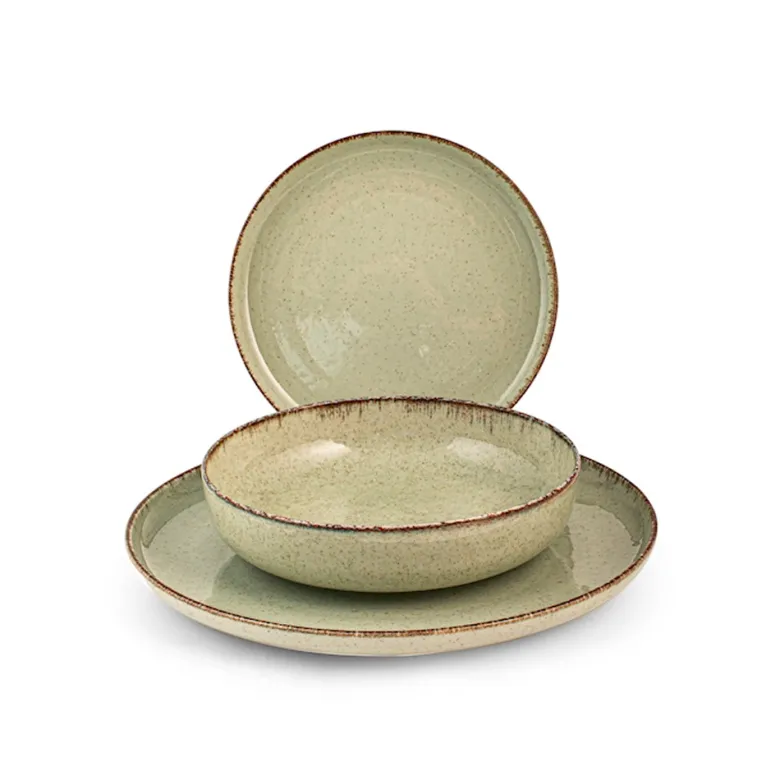H&H Pearl Servizio Tavola In Porcellana Set 12 Pz