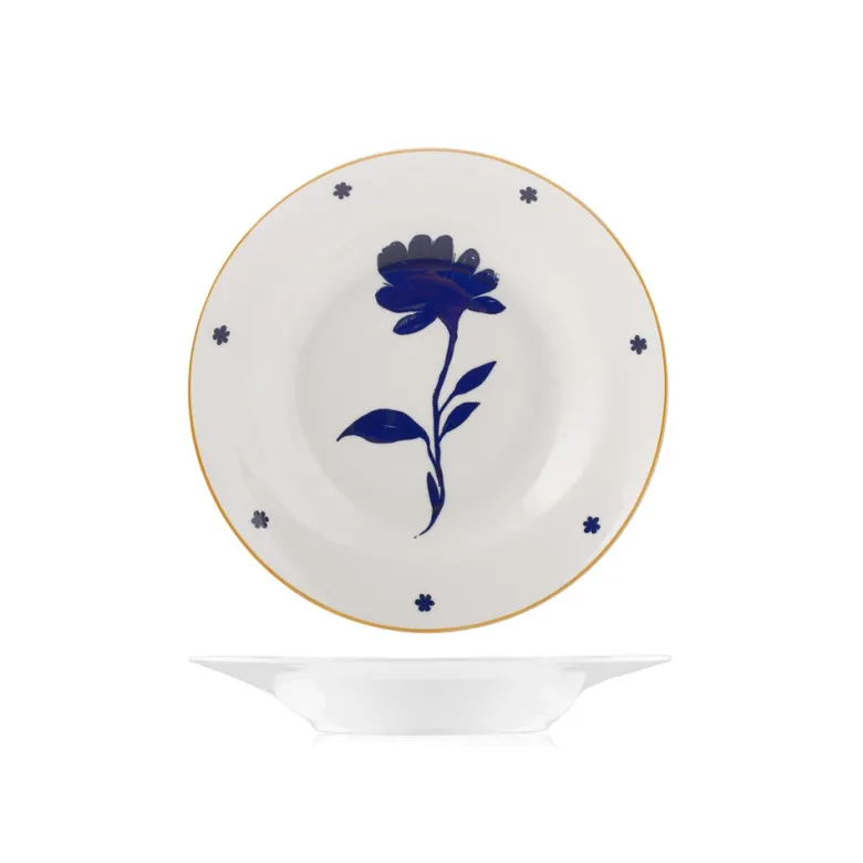 H&H Royal Petals Servizio Piatti In Porcellana - Set 18 Pz