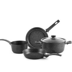 H&H Zenith Batteria Pentole In Alluminio Set 5 Pz