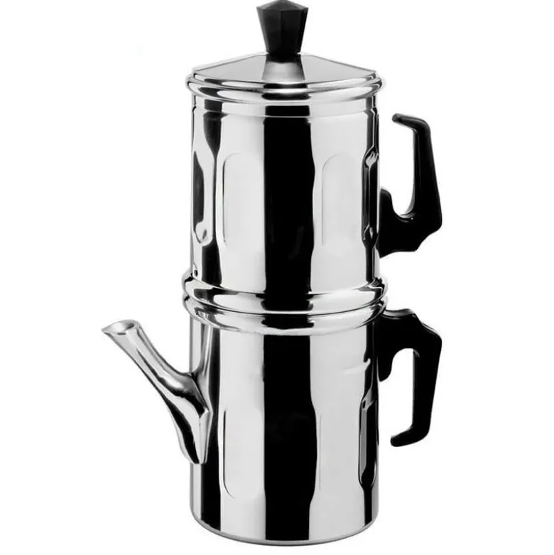 Ilsa Diamante Neapolitan Coffee Maker In Aluminum