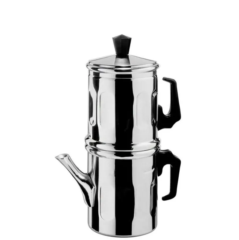 Ilsa Diamante Neapolitan Coffee Maker In Aluminum