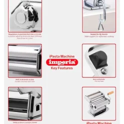 Imperia IPasta La Classica Macchina per la Pasta In Acciaio