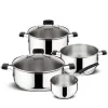 Lagostina Tempra Set Pentole In Acciaio Inox - Set 6 Pz