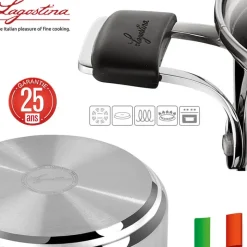 Lagostina Tempra Set Pentole In Acciaio Inox - Set 9 Pz