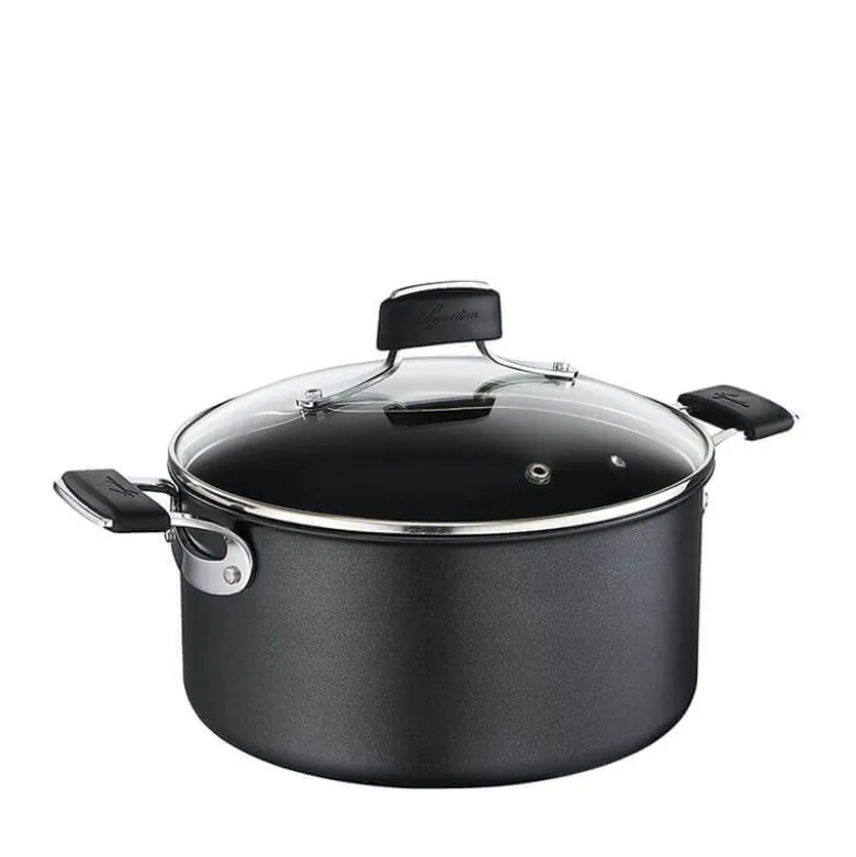 Lagostina Tempra Titanium Extreme Casseruola Alta Antiaderente In Alluminio Con Coperchio