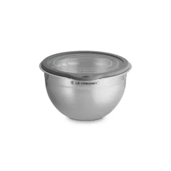 Le Creuset Acciaio Inox Ciotola per Impasto In Acciaio Inox Con Coperchio in Vetro e Bordo In Silicone