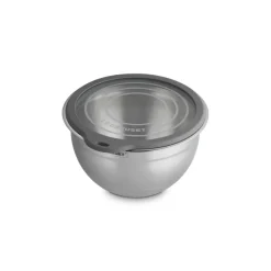 Le Creuset Acciaio Inox Ciotola per Impasto In Acciaio Inox Con Coperchio in Vetro e Bordo In Silicone