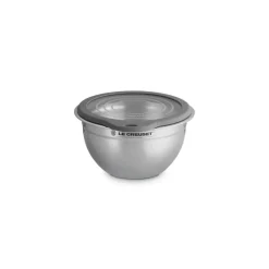 Le Creuset Acciaio Inox Ciotola per Impasto In Acciaio Inox Con Coperchio in Vetro e Bordo In Silicone