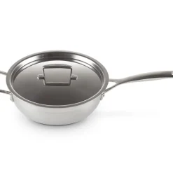 Le Creuset Acciaio Inox Padella Dello Chef Padella Alta Svasata Antiaderente Con Coperchio In Acciaio Inox