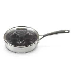Le Creuset Acciaio Inox Padella Bassa Cuociuova Inserto Antiaderente In Acciaio Inox