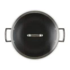 Le Creuset Acciaio Inox Wok Antiaderente In Acciaio Inox Con Coperchio In Vetro
