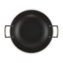 Le Creuset Acciaio Inox Wok Antiaderente In Acciaio Inox Con Coperchio In Vetro