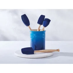 Le Creuset Craft Evolution Set Spatole Cucina In Silicone Con Contenitore In Gres Vetrificato Set 5 Pz