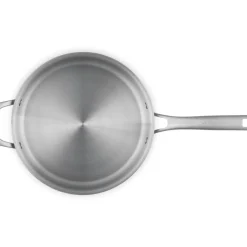 Le Creuset Essential Acciaio Inox Padella Alta Sautè Con Coperchio e Manico Lungo In Acciaio Inox