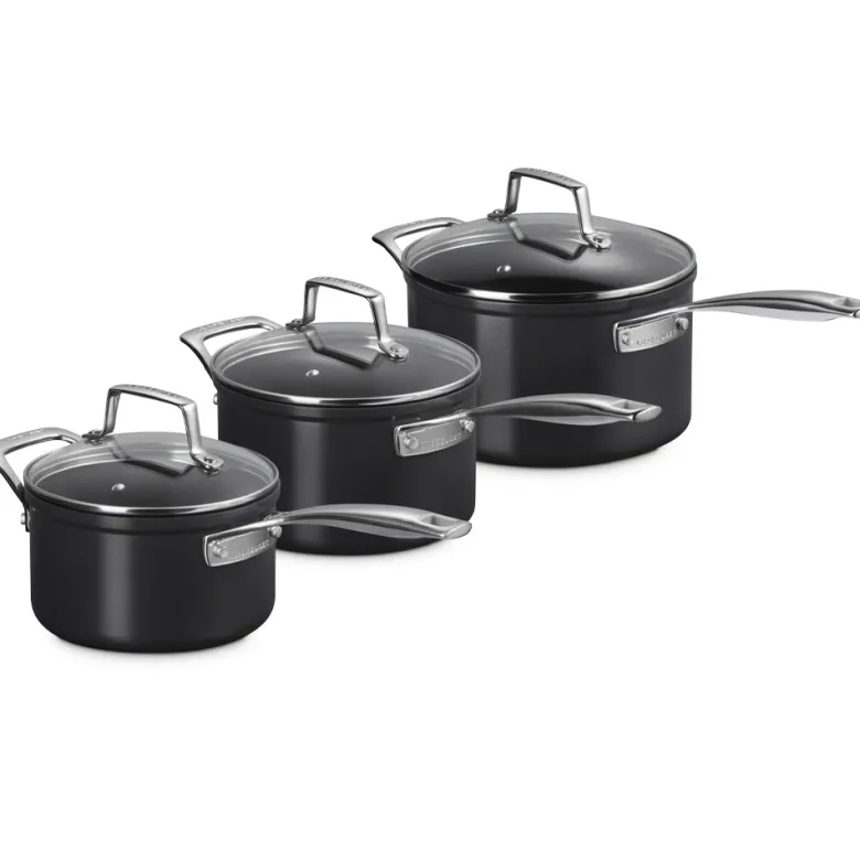 Le Creuset Essential Casseruola Con Manico Lungo Antiaderenti Con Rivestimento In Ceramica Set 3 Pz