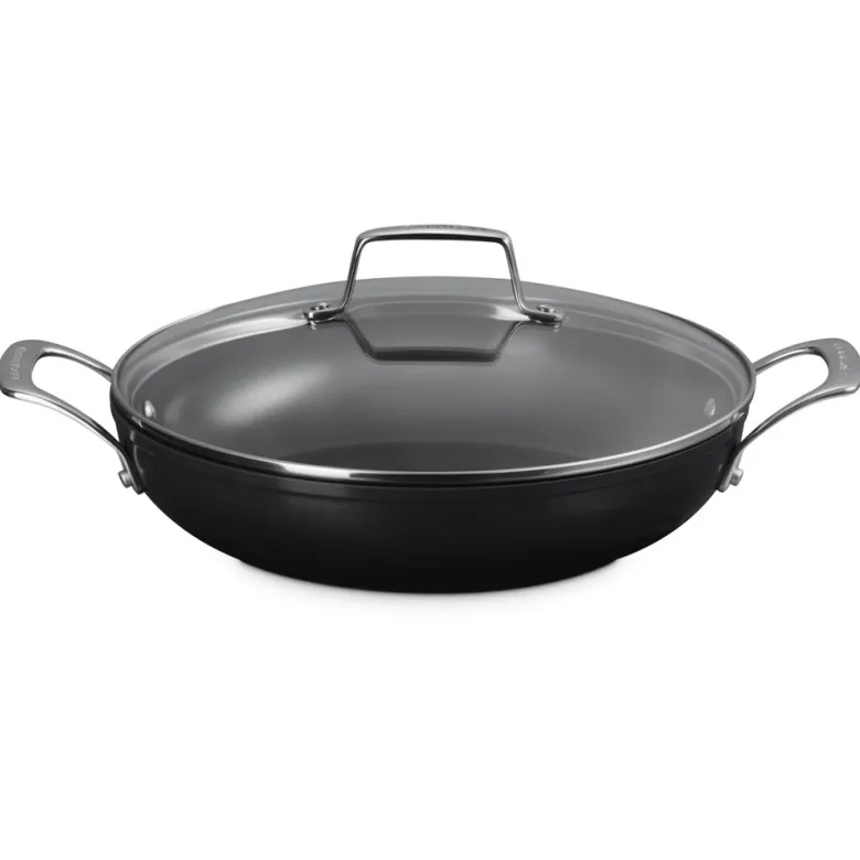 Le Creuset Essential Tegame Basso con Coperchio Antiaderente Con Rivestimento In Ceramica In Acciaio Inox
