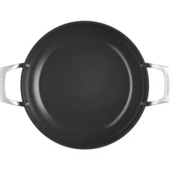 Le Creuset Essential Tegame Basso con Coperchio Antiaderente Con Rivestimento In Ceramica In Acciaio Inox