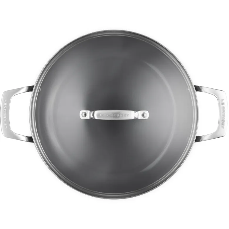 Le Creuset Essential Tegame Basso con Coperchio Antiaderente Con Rivestimento In Ceramica In Acciaio Inox