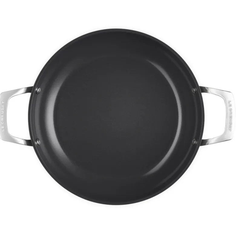 Le Creuset Essential Tegame Basso con Coperchio Antiaderente Con Rivestimento In Ceramica In Acciaio Inox