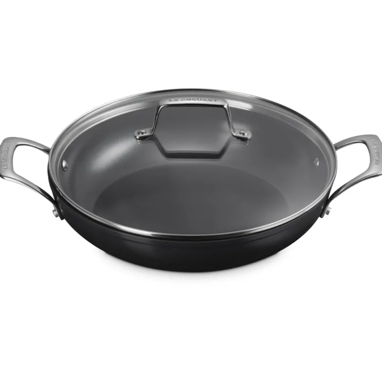 Le Creuset Essential Tegame Basso con Coperchio Antiaderente Con Rivestimento In Ceramica In Acciaio Inox