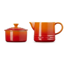 Le Creuset Evolution Set Latte & Zucchero Lattiera 30 cl con Barattolo Zucchero In Gres Vetrificato Set 2 Pz