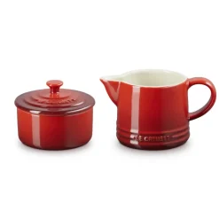 Le Creuset Evolution Set Latte & Zucchero Lattiera 30 cl con Barattolo Zucchero In Gres Vetrificato Set 2 Pz