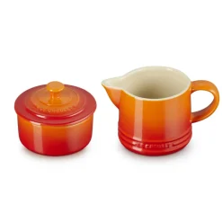 Le Creuset Evolution Set Latte & Zucchero Lattiera 30 cl con Barattolo Zucchero In Gres Vetrificato Set 2 Pz