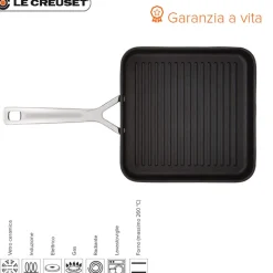 Le Creuset Les Forgées Bistecchiera Quadrata In Alluminio Antiaderente