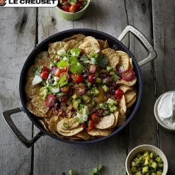 Le Creuset Les Forgées Tegame Basso Antiaderente In Alluminio Con Coperchio