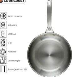 Le Creuset Padella Alta In Acciaio Inox