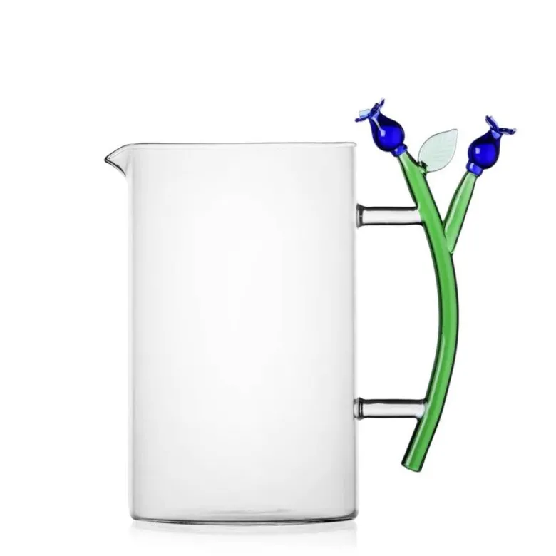 1.5 Litri - Ichendorf Botanica Lavanda Caraffa Acqua Effetto Ottico In Vetro Borosilicato