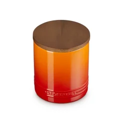 1.1 L - Le Creuset Evolution Barattolo In Gres Vetrificato Con Coperchio In Legno