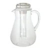 2 Lt - Ilsa Crystal Smeralda Caraffa In Policarbonato Con Coperchio E Rinfrescatore