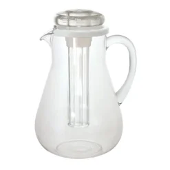 2 Lt - Ilsa Crystal Smeralda Caraffa In Policarbonato Con Coperchio E Rinfrescatore