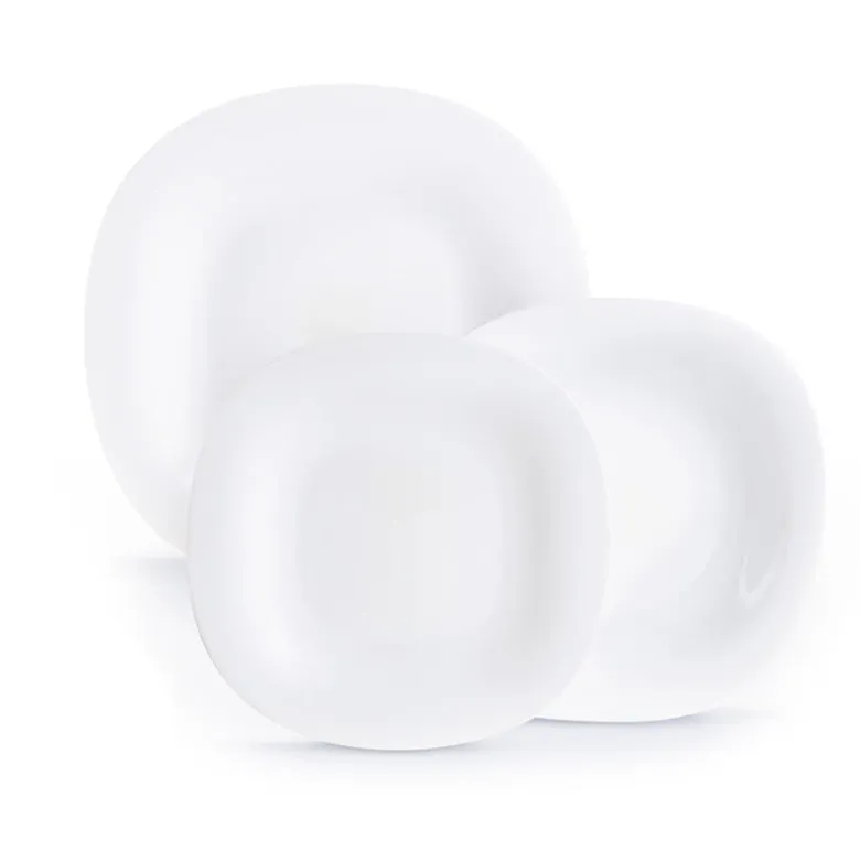 Luminarc Carine Servizio Piatti In Vetro Opale - Set 18 Pz