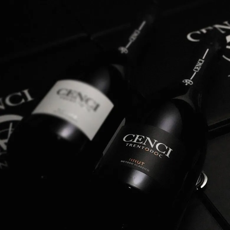 Metodo Classico Trento DOC Cantina Cenci Trentino - Set 2 Calici Italesse Etoile Sparkle 48 cl