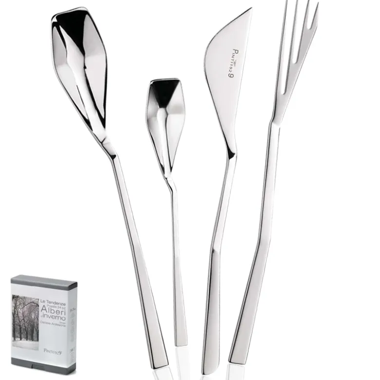 Pintinox Alberi D'Inverno Servizio Posate In Acciaio Inox - Set 24 Pz