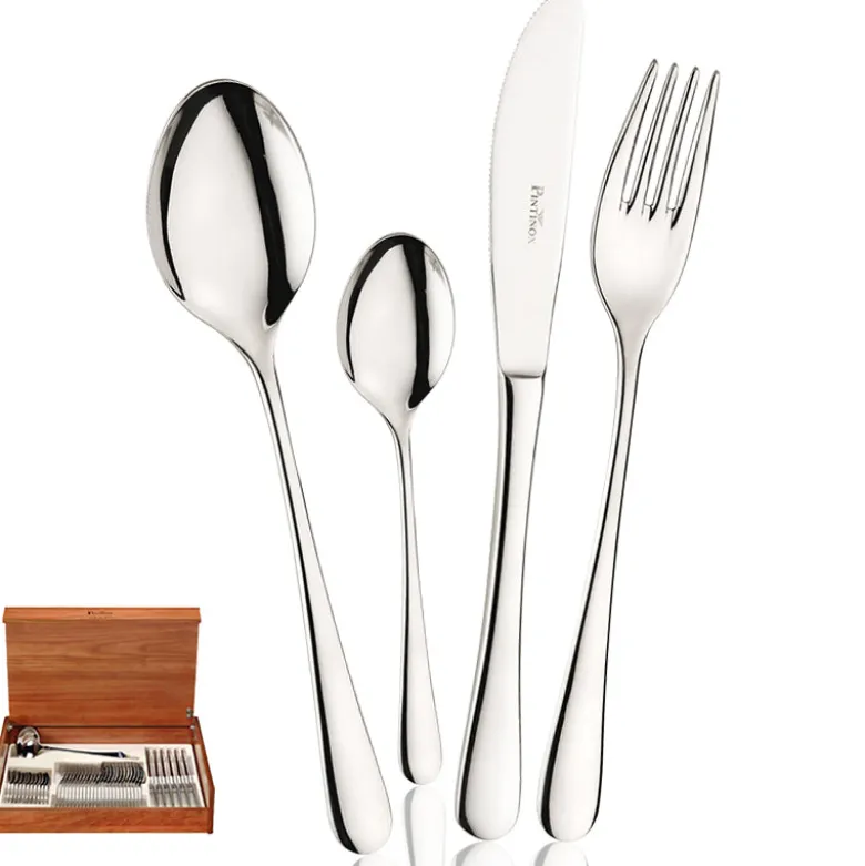 Pintinox Hotel Servizio Posate In Acciaio Inox - Set 49 Pz