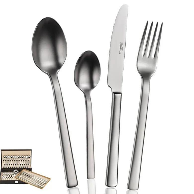 Pintinox Millenium Servizio Posate In Acciaio Inox - Set 75 Pz