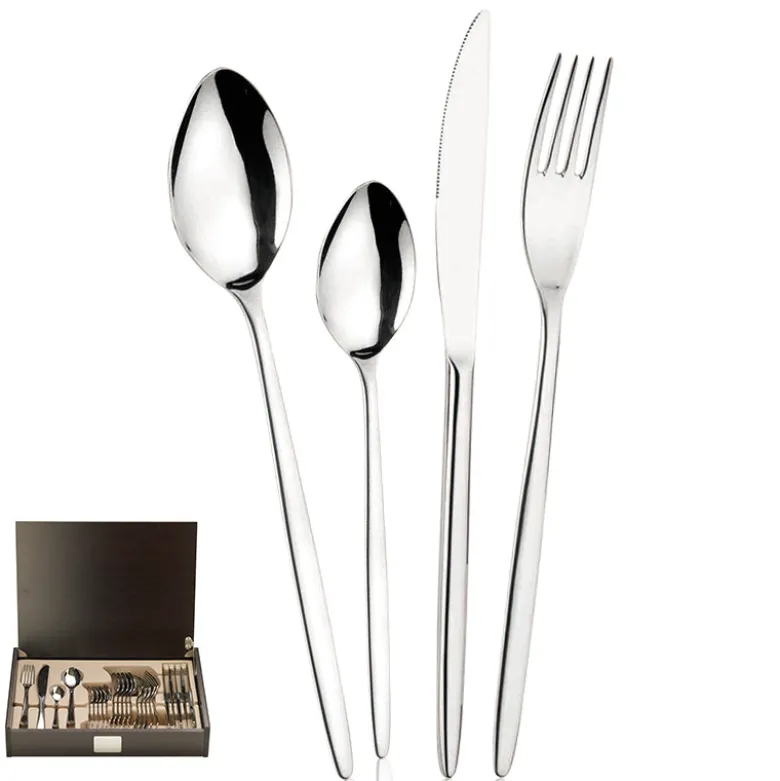 Pintinox Olivia Servizio Posate In Acciaio Inox - Set 24 Pz
