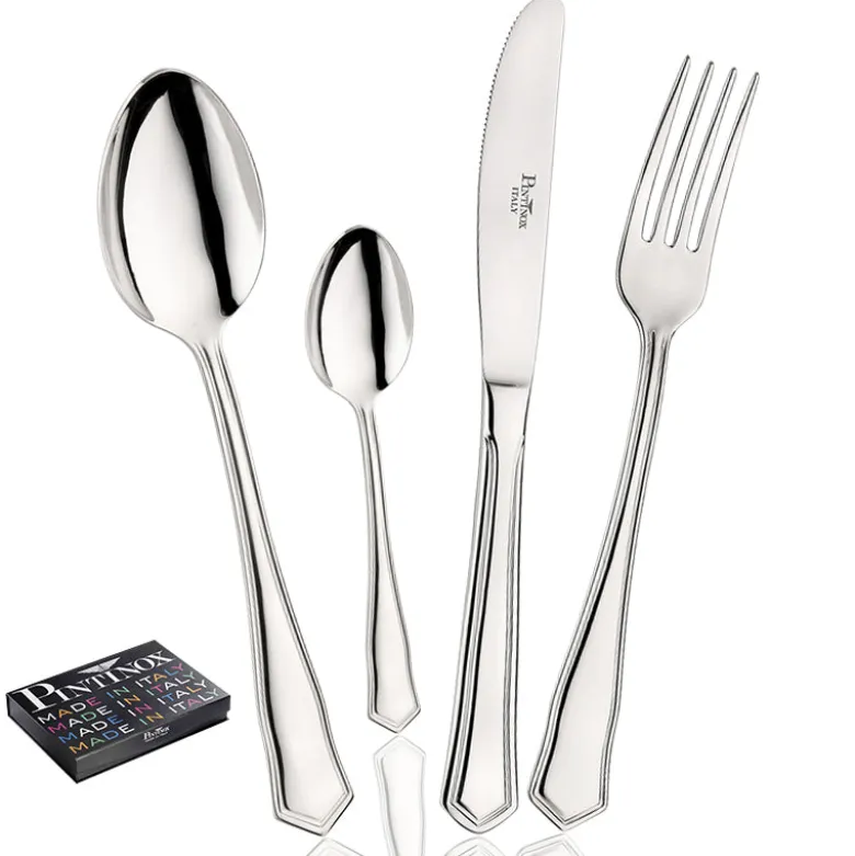 Pintinox Sabrina Servizio Posate In Acciaio Inox - Set 49 Pz