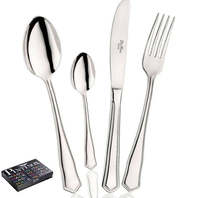 Pintinox Sabrina Servizio Posate In Acciaio Inox - Set 24 Pz